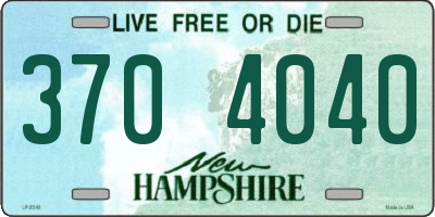 NH license plate 3704040