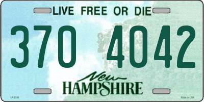 NH license plate 3704042