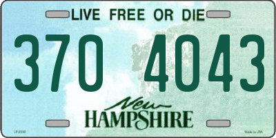 NH license plate 3704043
