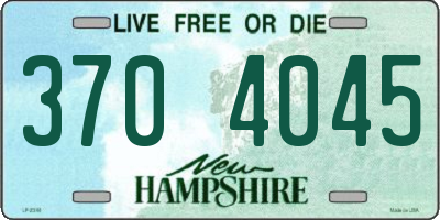 NH license plate 3704045