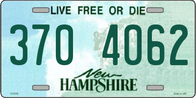 NH license plate 3704062