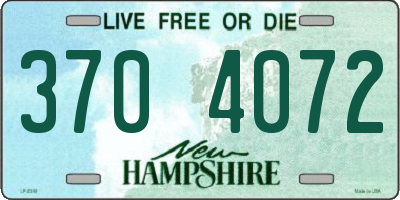 NH license plate 3704072