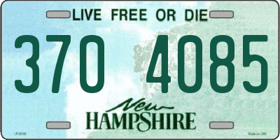 NH license plate 3704085