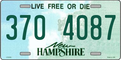 NH license plate 3704087