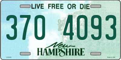 NH license plate 3704093