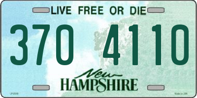 NH license plate 3704110