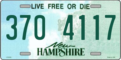 NH license plate 3704117