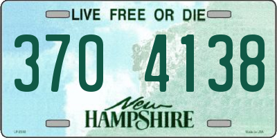 NH license plate 3704138