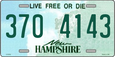 NH license plate 3704143