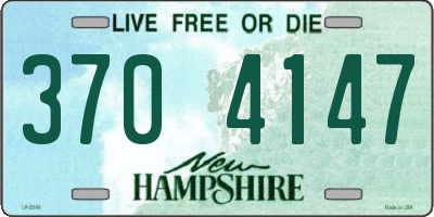 NH license plate 3704147