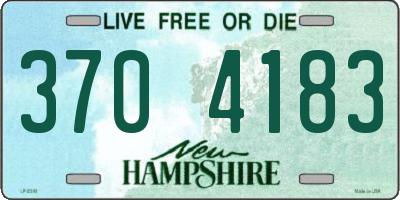 NH license plate 3704183