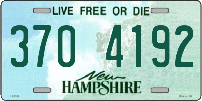 NH license plate 3704192