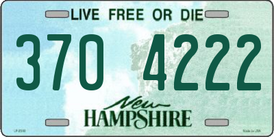 NH license plate 3704222