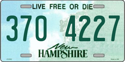 NH license plate 3704227