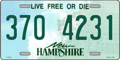 NH license plate 3704231