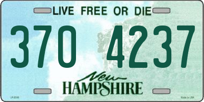 NH license plate 3704237