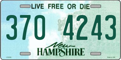 NH license plate 3704243