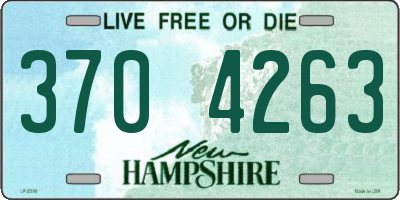 NH license plate 3704263
