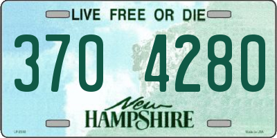 NH license plate 3704280