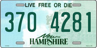 NH license plate 3704281