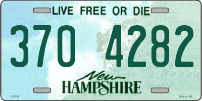 NH license plate 3704282