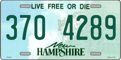 NH license plate 3704289