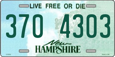 NH license plate 3704303