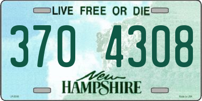 NH license plate 3704308