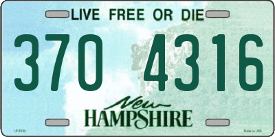 NH license plate 3704316