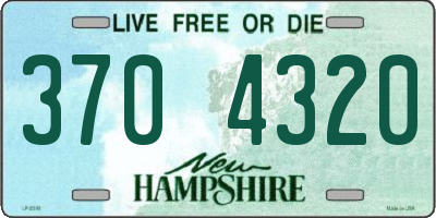 NH license plate 3704320