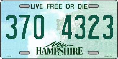 NH license plate 3704323