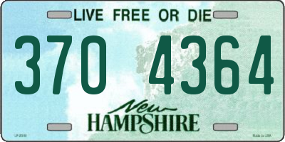 NH license plate 3704364
