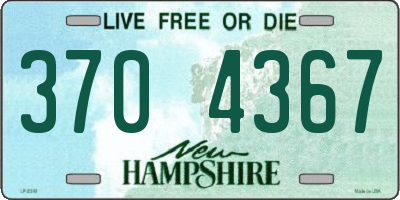 NH license plate 3704367