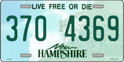 NH license plate 3704369
