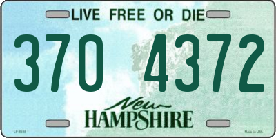 NH license plate 3704372