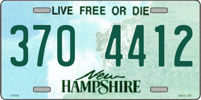 NH license plate 3704412