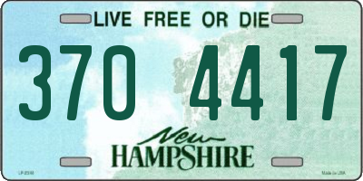 NH license plate 3704417