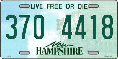 NH license plate 3704418