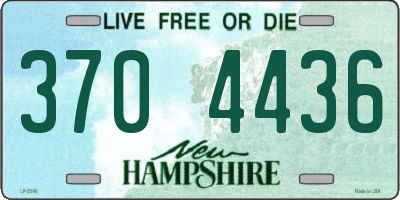 NH license plate 3704436