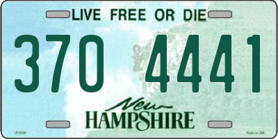 NH license plate 3704441