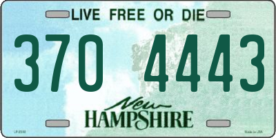 NH license plate 3704443