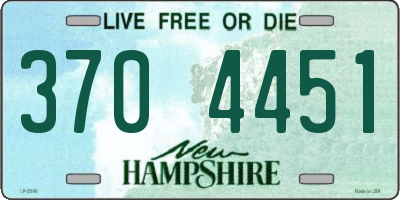 NH license plate 3704451