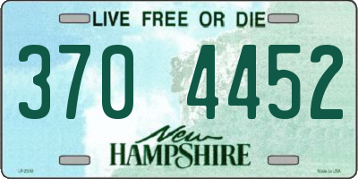 NH license plate 3704452