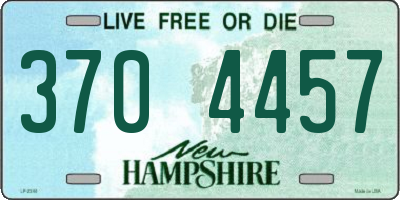 NH license plate 3704457