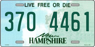 NH license plate 3704461