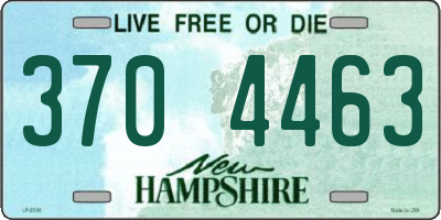 NH license plate 3704463