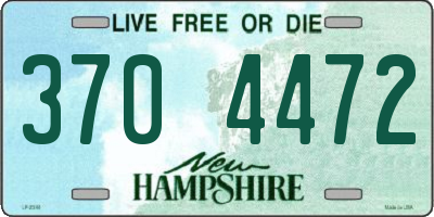 NH license plate 3704472