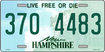 NH license plate 3704483