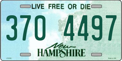 NH license plate 3704497