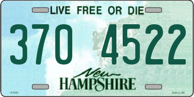 NH license plate 3704522